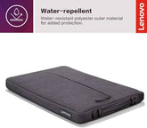 Lenovo Urban Laptop Sleeve for 13" Notebook – water-resistant design with soft padded compartments, accessory storage pocket, reinforced rubber corners, and extendable handle.